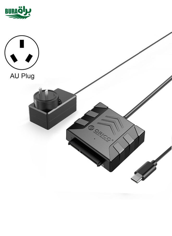 BURAQ - ORICO UTS1 Type-C / USB-C USB 3.0 2.5-inch SATA HDD Adapter with 12V 2A Power Adapter, Cable Length:0.3m(AU Plug) - Image 1