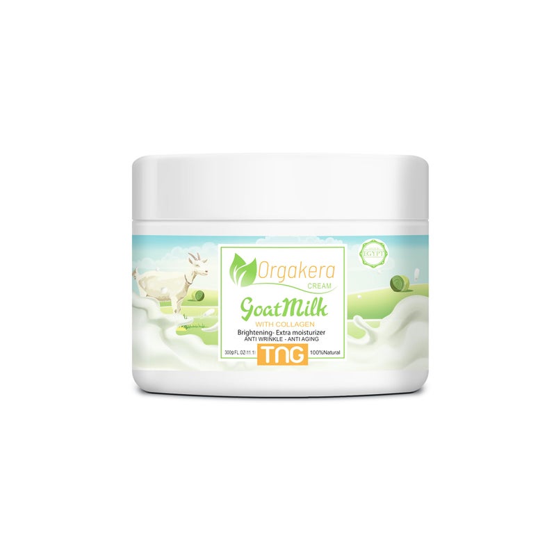 cream face & body vit.e&a (goat milk) brightening- extra moisturizer anti wrinkle- anti aging 100% natural - 300ml
