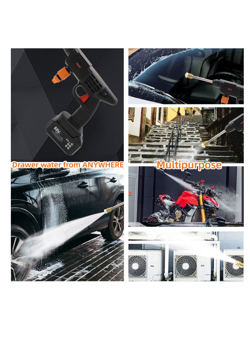BONAI 88Vf Total Cleaning Flexibility Cordless Portable Pressure Washer for Car Wash and Glass Cleaning from Any Water Source  - Image 4