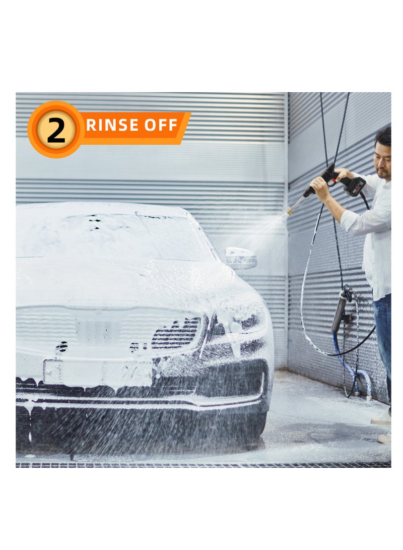 BONAI 88Vf Total Cleaning Flexibility Cordless Portable Pressure Washer for Car Wash and Glass Cleaning from Any Water Source  - Image 5
