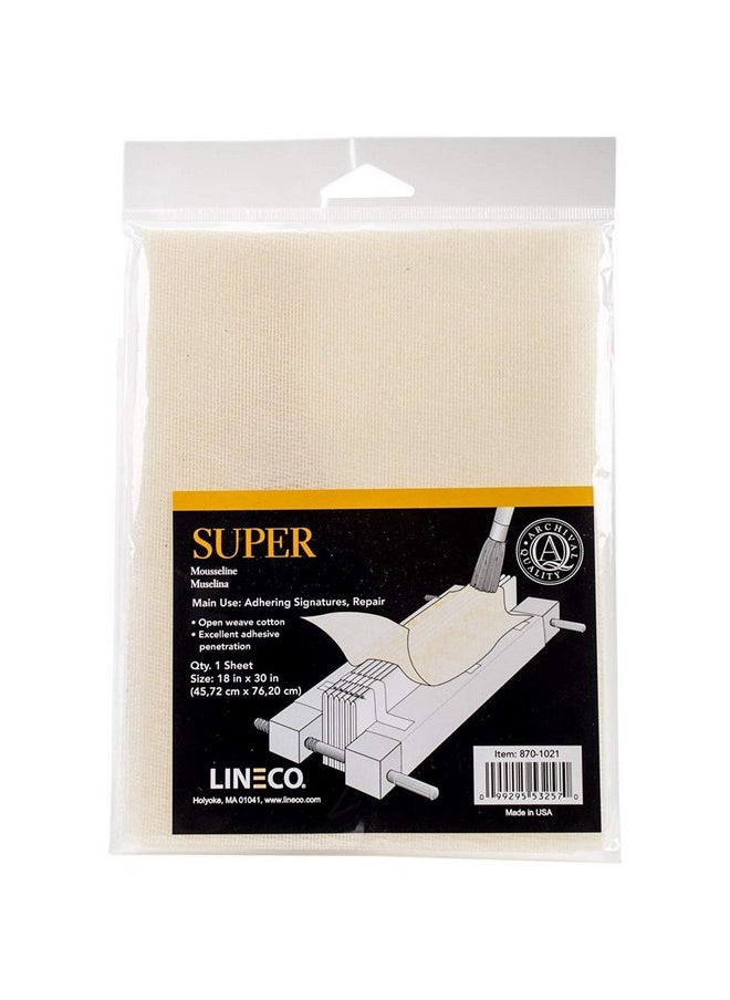 Lineco Bookbinding Super Cloth Book Making Book Repair Cloth Material For Repairing Old Books 18X30 Inch. Neutral Color.  - Image 1