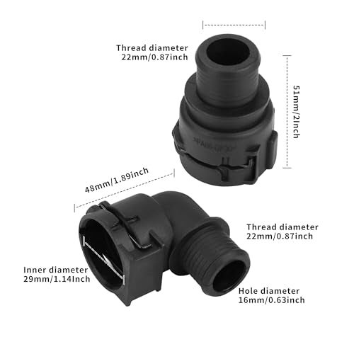A.I.FORCE 4 Pieces Heater Inlet Hose Connector Fit for Chevrolet Trax Sonic Cruze Cruze Limited and Buick Encore replace parts 95089363 950893634 96958301 95089364 96958300 and 95078634 - Image 5