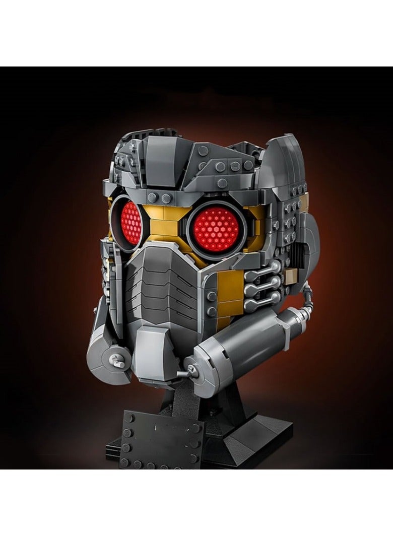 general Star-Lord mask helmet model assembled small particles building block toys, creative building block model for children and Marvel fans - Image 1