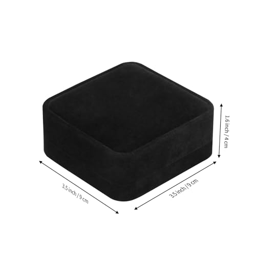 LETURE 4 Pieces Classic Velvet Bracelet Bangle Pendant Necklace Gift Box, Travel Jewelry Box Display Storage Case for Gift, Wedding, Engagement, Proposal, Birthday (Bracelet STYLE 1-4PCS) - Image 2
