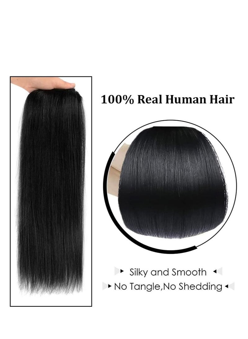 إستيل وصلات شعر بشري ريمي للسيدات مشبك شعر بشري طويل مستقيم حريري على وصلات 100 جرام 4 قطع أسود نفاث رقم 1 - Image 5