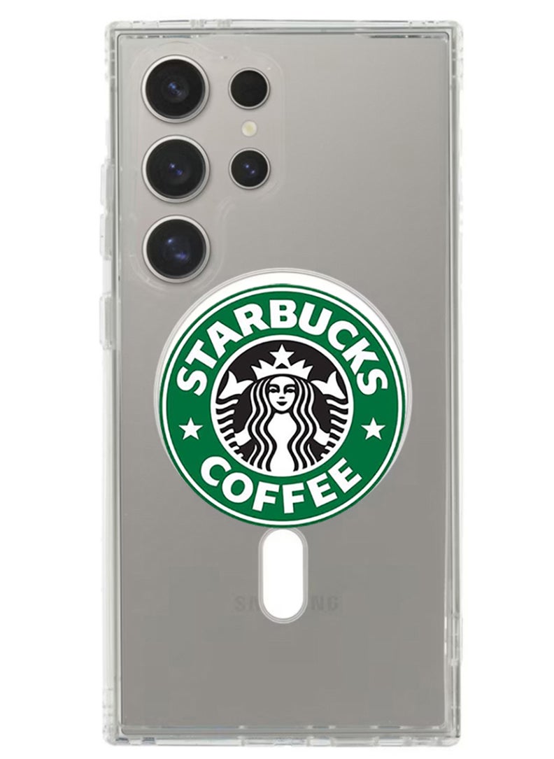 Theodor - Magnetic Case for Samsung Galaxy S24 Ultra 6.8-inch Compatible with MagSafe Wireless Charging, Shockproof Phone Bumper Cover Starbuck logo - Image 1