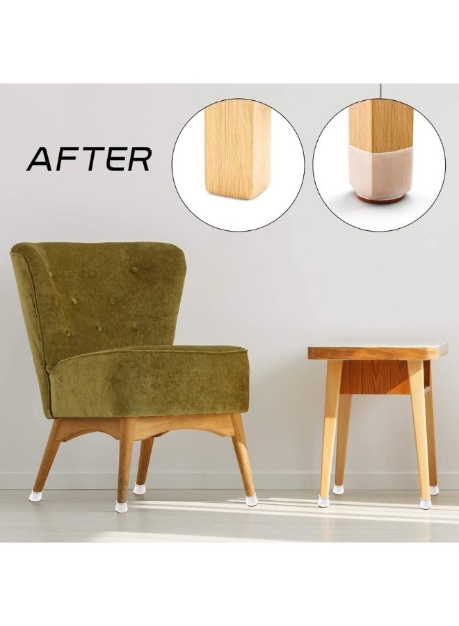 12 Pcs Chair Leg Protectors for Hardwood Floors, Transparent Silicone Chair Leg Floor Protectors Chair Leg Caps with Felt Bottom Furniture Leg Covers Protect Floors from Scratches Reduce Noise - Image 5