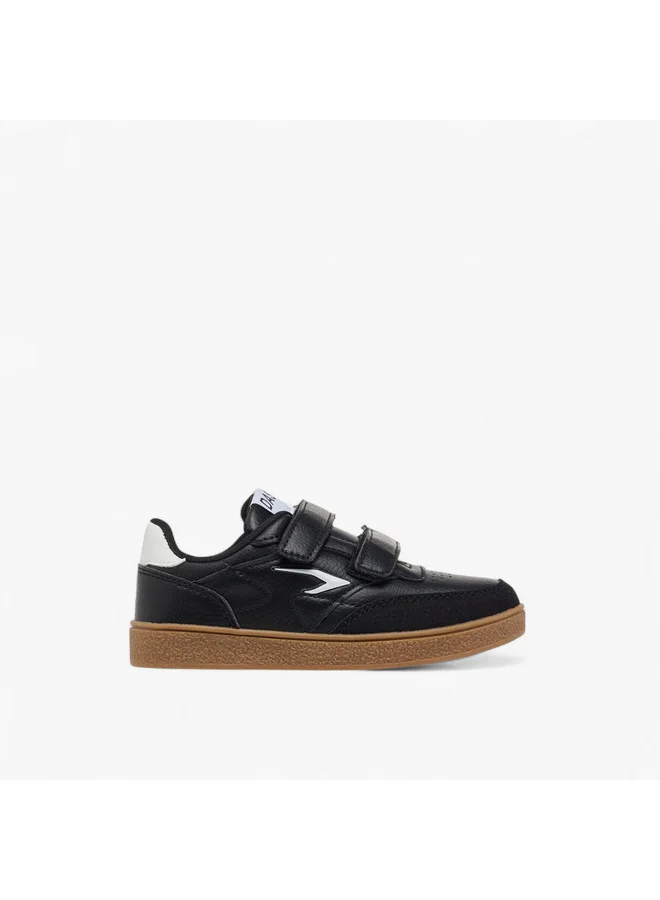 Dash Boys Panelled Sneakers with Hook and Loop Closure