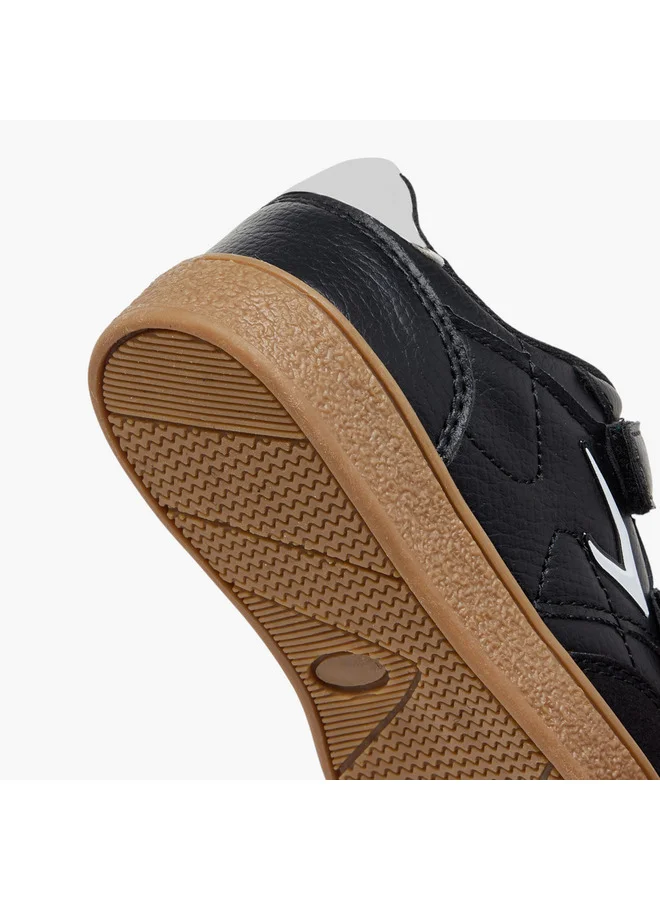 Dash Boys Panelled Sneakers with Hook and Loop Closure