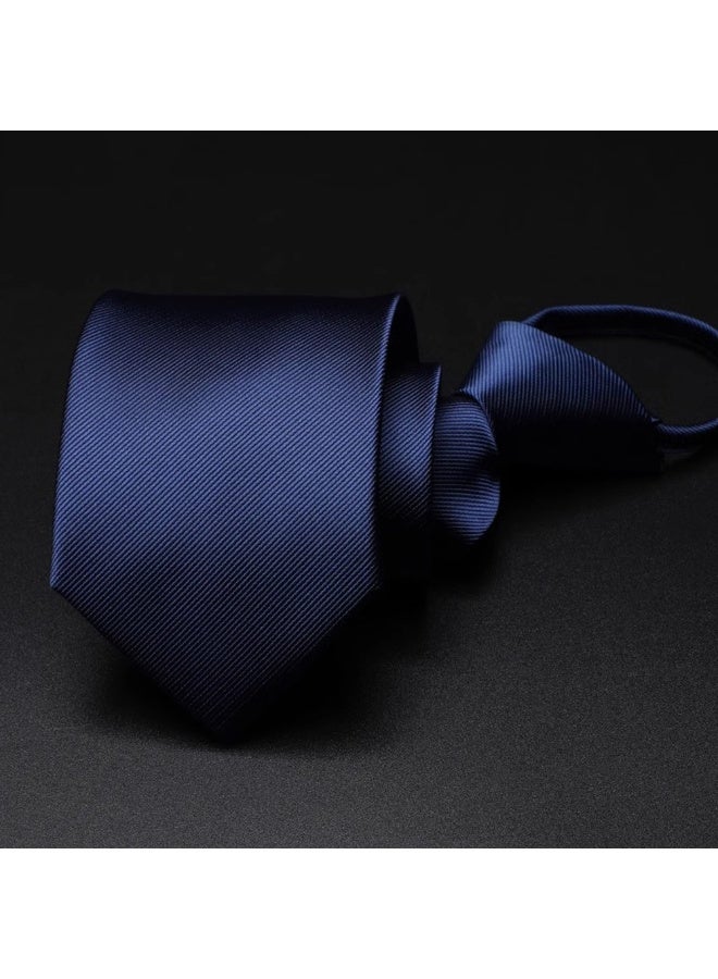 6pcs High Grade Mens Luxury Knotless Zipper Necktie Sets Soft Fabric 1200needles Classic Stripe Daily Business Style Formal Party Essential Gentleman Tie Neck Accessories - Image 4
