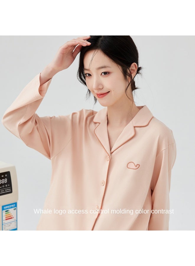 Top melon Braless 100% Cotton】spring And Autumn Women's Cardigan Long-sleeve Loungewear For Outdoor Wear Pure Cotton Pajamas - Image 5