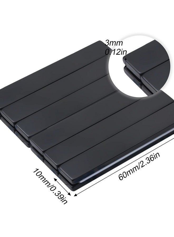 MIKEDE Black Rare Earth Neodymium Magnets, 6 Pack Strong Heavy Duty Bar Magnets with Double-Sided Adhesive, Powerful Pull Force, Perfect for Garage, Kitchen, Science, Craft, Office - 60 x 10 x 3 mm - Image 3