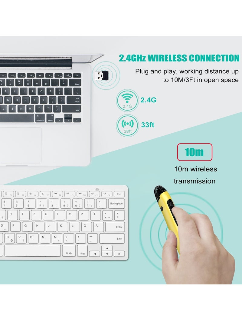 Generic Pen Mouse, Rechargeable Luminous Silent Wireless Mouse, Small Portable Dual Mode Bluetooth Mouse, Lightweight Comfortable Grip Durable Laptop Mouse, (1pc, Grey)  - Image 4