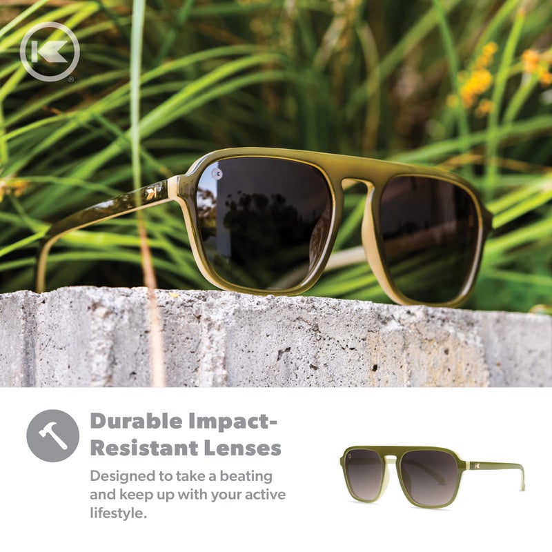 Knockaround Pacific Palisades Polarized Sunglasses for Men & Women - Impact Resistant Lenses & Full UV400 Protection, Coastal Dunes Green - Image 5