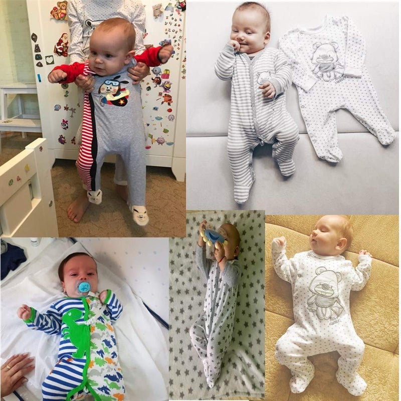 Kiddiezoom Baby and Toddler Boys'Snug Fit Footed Cotton One-Piece Romper Jumpsuit - Image 4