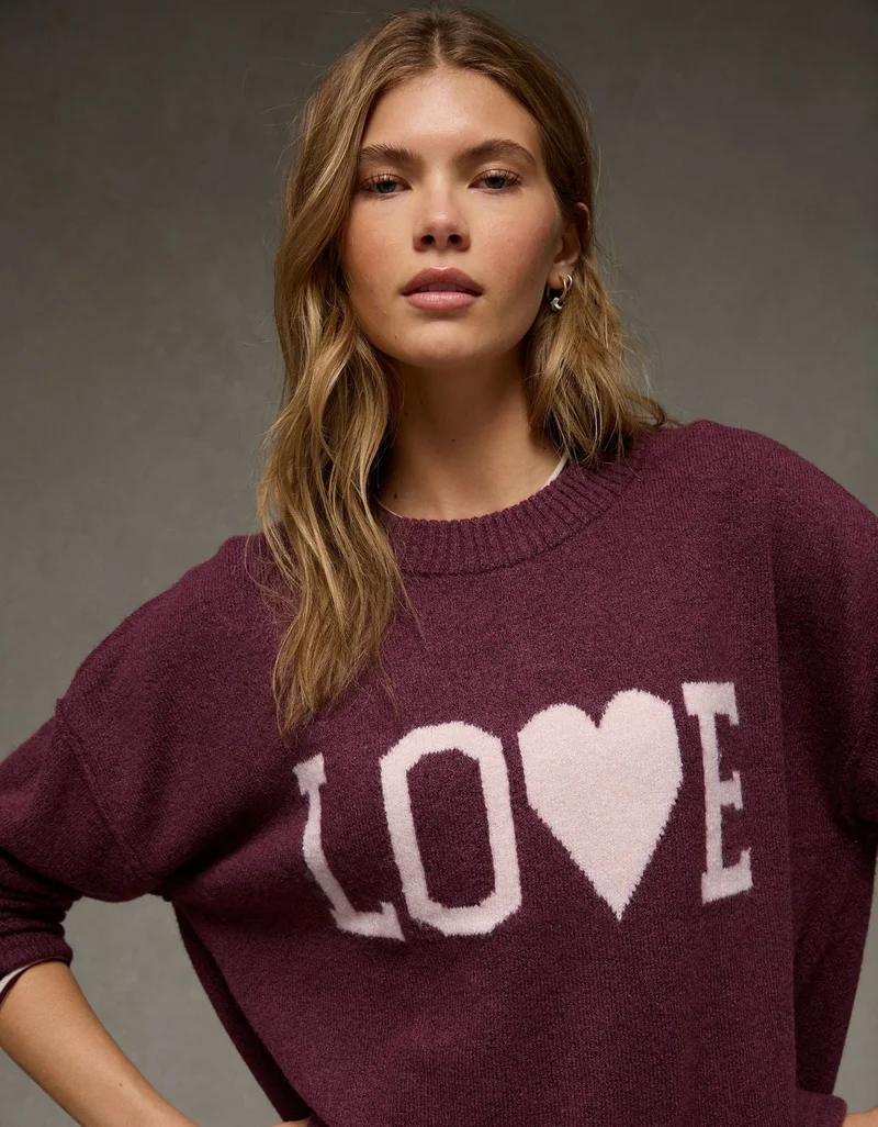 AE Whoa So Soft Valentine's Day Sweater
