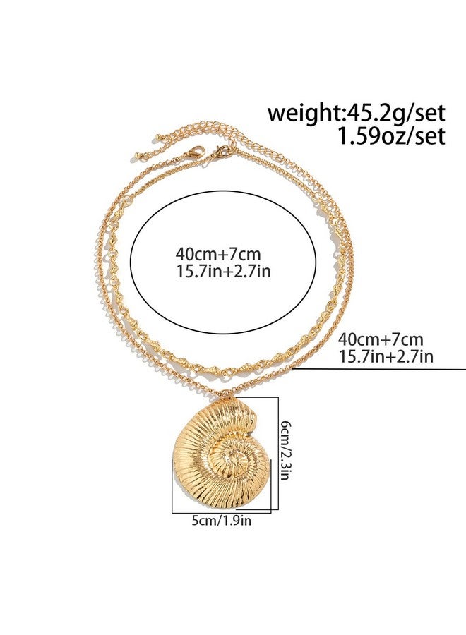 YANCHUN Conch Shell Necklace For Women Gold Shell Necklace Dainty Seashell Necklace Trendy Shell Choker Necklace Summer Beach Jewelry Accessories For Girls - Image 4