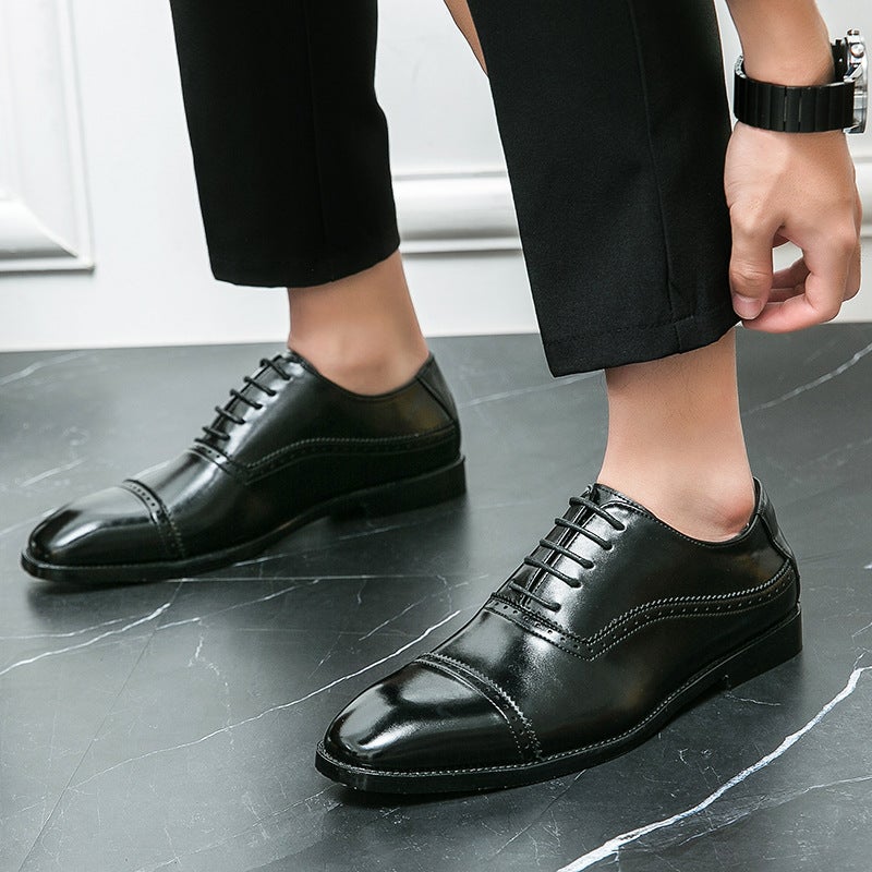 Plus Size Leather Shoes Men'S 38-46 Size Three-Joint Men'S Shoes 2023 Lace-Up Gentleman Shoes Wedding Shoes Men'S Leather Shoes - Image 5