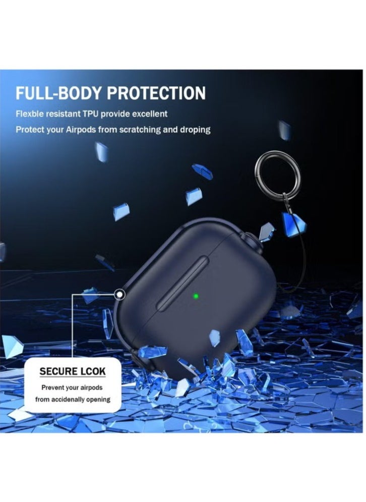AIR - Case for Airpod Pro 2 Case Cover with Lock, for Airpods Pro 2nd Generation Case, Shockproof Cover for AirPods Pro 2 Case Music Kid (Blue) ﻿ - Image 1