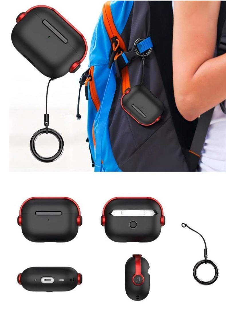 AIR - Case for Airpod Pro 2 Case Cover with Lock, for Airpods Pro 2nd Generation Case, Shockproof Cover for AirPods Pro 2 Case Music Kid (Blue) ﻿ - Image 1