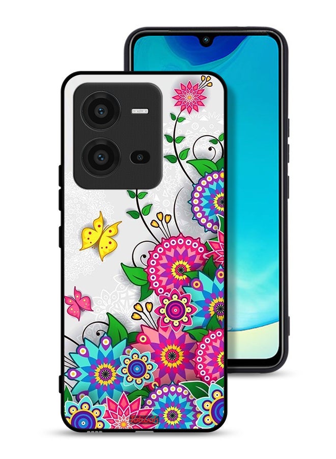 Tolwak Vivo V25 5G Protective Case Cover Mandala Flowers - Image 1
