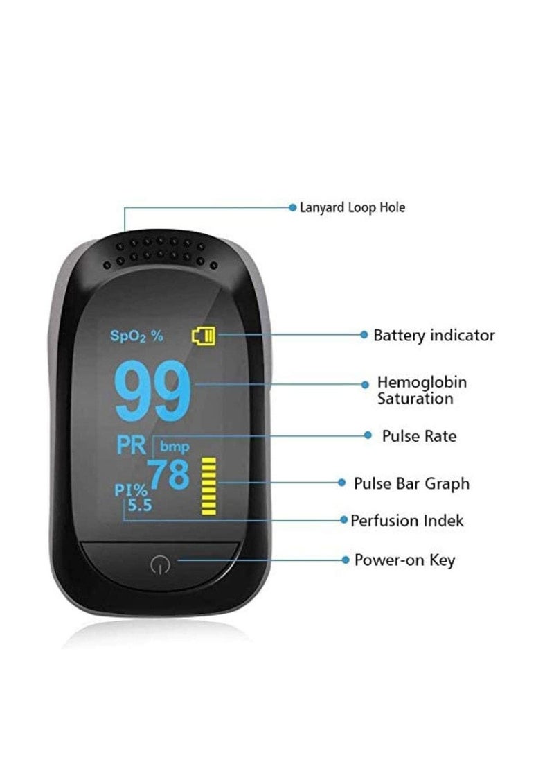 Generic - Bluetooth Fingertip Oximeter Blood Oxygen Saturation Monitorpulse Oximeter Sleep Heart Rate Guardianship Portable Finger Clip Blood Oxygen r Monitor - Image 1