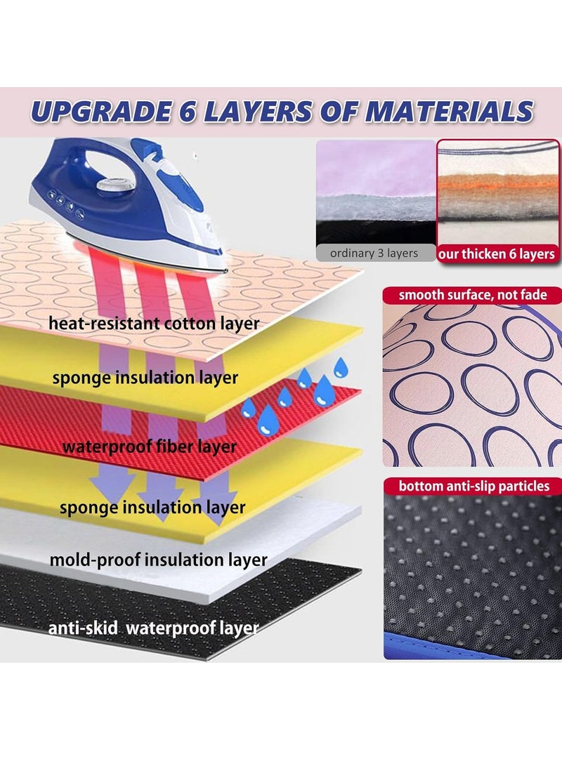 Portable Ironing Mat 70x45cm for Tabletop, Foldable Heat Resistant Ironing Blanket, Waterproof Scratch-Proof Ironing Pad for Countertop, Washer Dryer, Door Hanging Use, Travel Ironing Board - Image 4