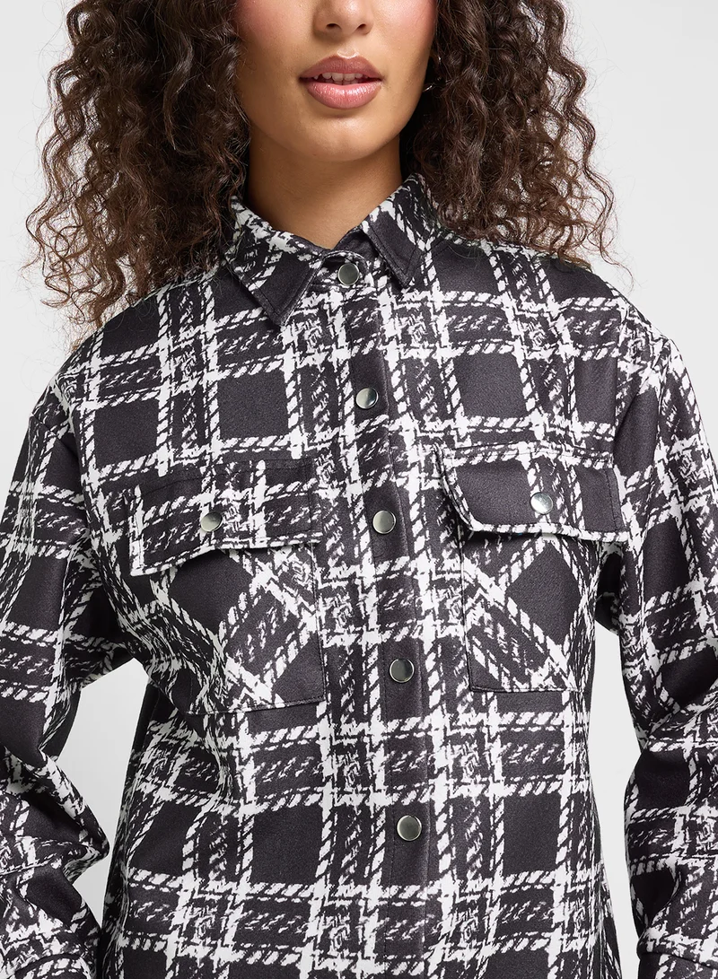 Ginger Plaid Oversize Shacket