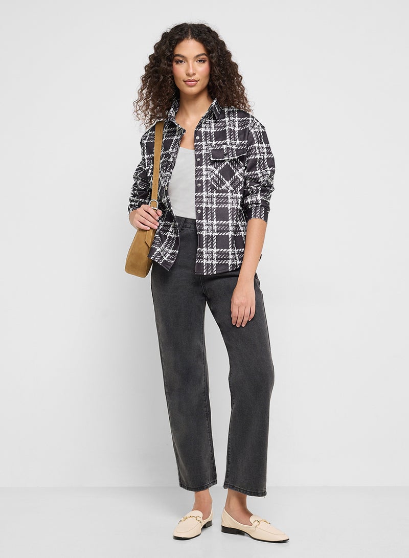 Ginger Plaid Oversize Shacket  - Image 4