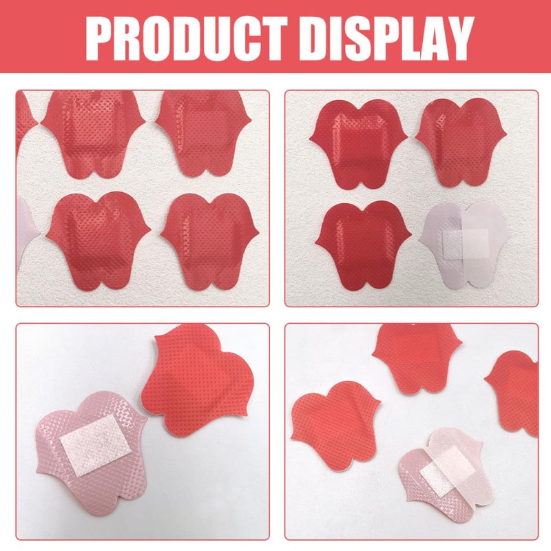 Clispeed Lip Shaped Adhesive Bandages 50 Pack Small Disposable Breathable Wound Patches For Cuts - Image 4