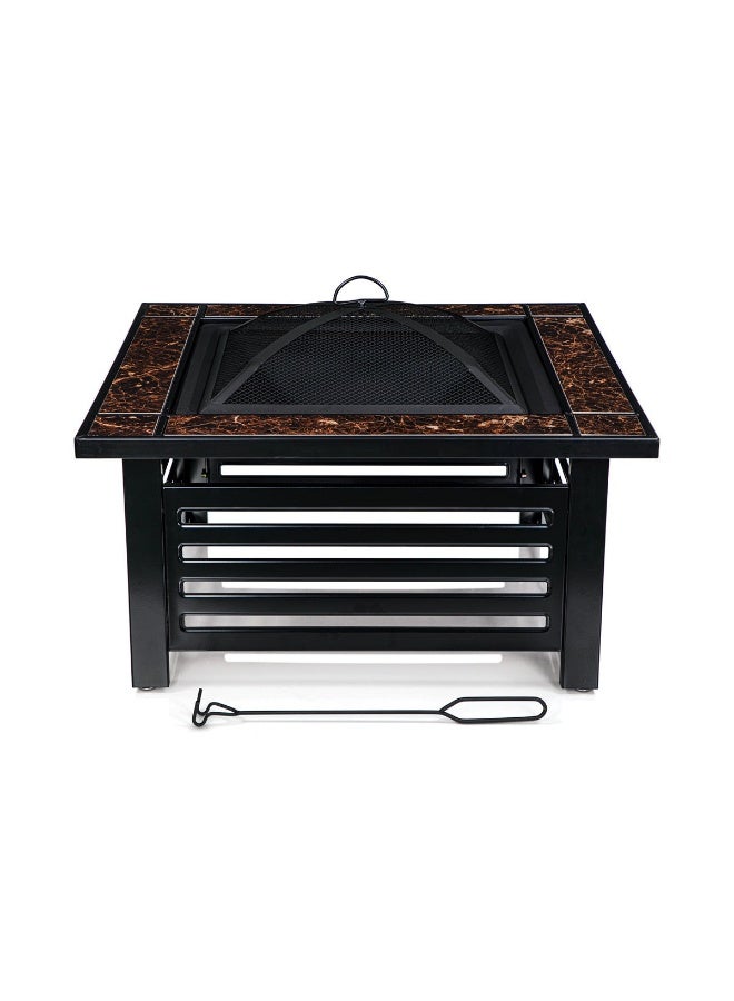 SIDDIQ Irn0010015 Iron Slate Fire Pit 81x81cm 