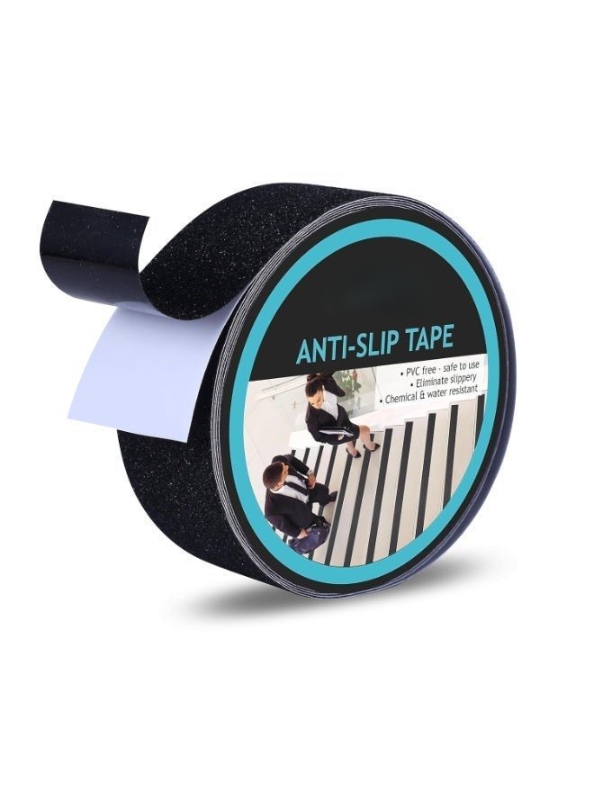 LAMAY Stair Tread Anti-Slip Safety Tape, Black, Non-Slip Tread, High Friction, Strong Grip, Suitable for Stairs, Steps, Indoors and Outdoors - Image 1