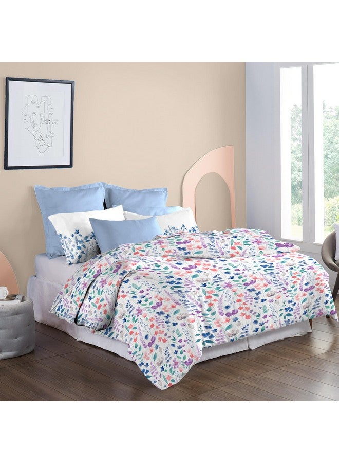 Trident Soft Comfort Bedsheet for Double Bed, 210 TC 100% Cotton Bedsheet, Soft and Breathable, King Size Bedsheet with 2 Pillow Covers - Sussana - Image 1