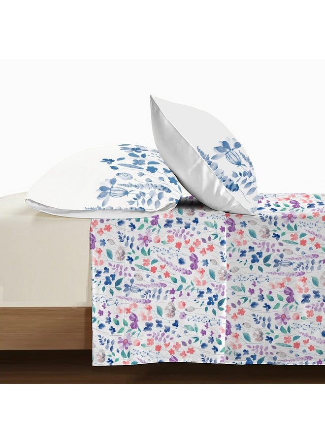 Trident Soft Comfort Bedsheet for Double Bed, 210 TC 100% Cotton Bedsheet, Soft and Breathable, King Size Bedsheet with 2 Pillow Covers - Sussana - Image 4