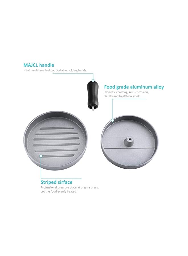 PROMASS Press Aluminum Burger Press, Heavy Duty Non-Stick Hamburger Patty Maker, Perfect Hamburger Mold Ideal For Bbq Grill - Image 4