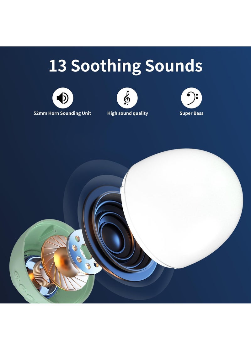Barakah آلة الضوضاء البيضاء اللاسلكية للأطفال مع ضوء ليلي ملون 5، آلة صوت محمولة، 13 صوت مهدئ وموسيقى، حجم قابل للتعديل، وظيفة ذاكرة، مثالية للأطفال، المنزل، السفر - Image 4
