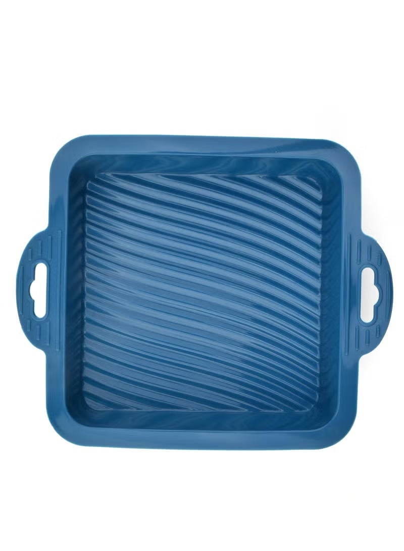 Nautilus Kitchenware Silicone Square Baking Mould Blue Small 42 cm x 25 cm - Image 2