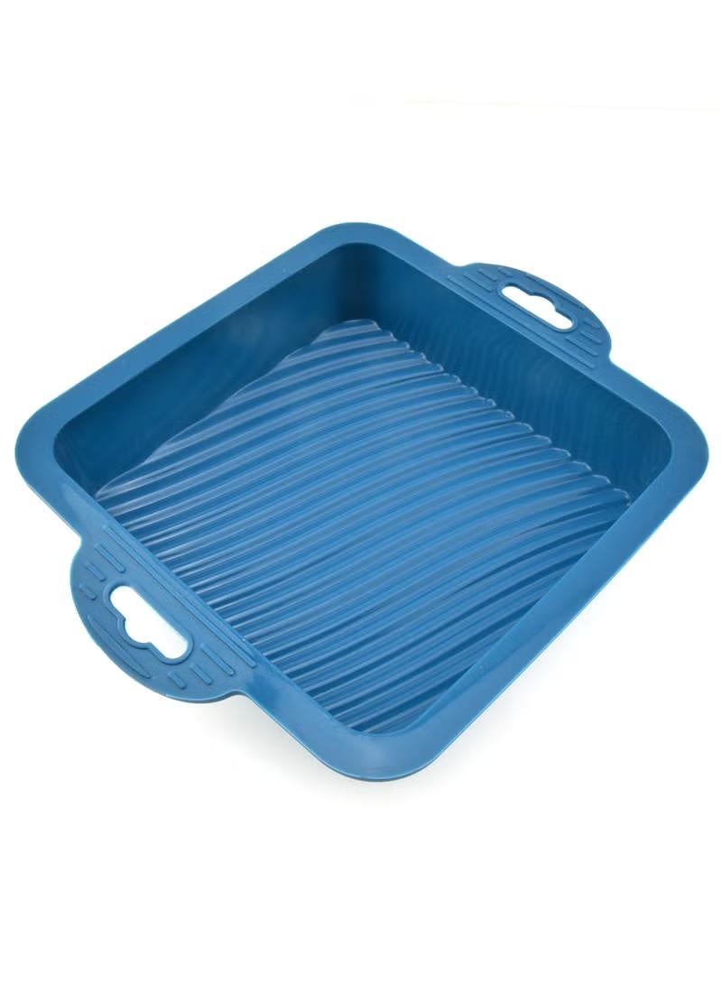 Nautilus Kitchenware Silicone Square Baking Mould Blue Small 42 cm x 25 cm - Image 4