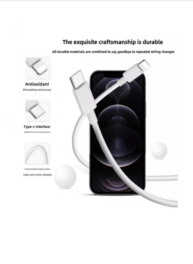 Generic iPhone Charger Cable 2M [MFi Certified] USB C to Lightning Cable Fast Charging Power Delivery PD 20W iPhone Cable for iPhone 14全系列, iPad Pro, iPhone 8-13 All Series  - Image 4