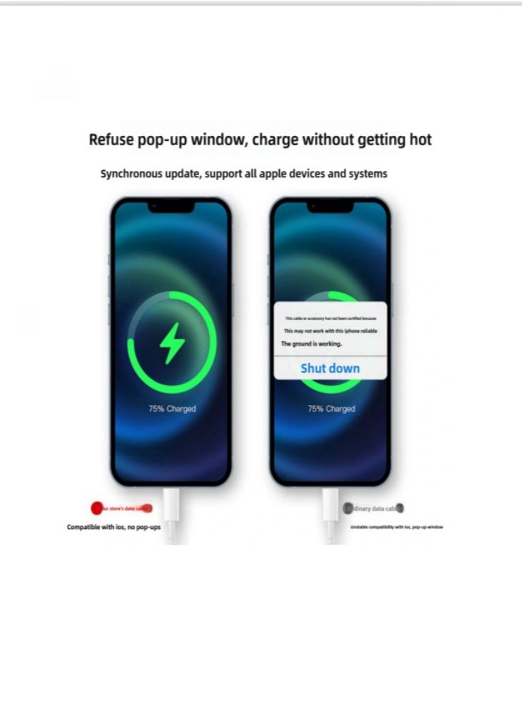 Generic iPhone Charger Cable 2M [MFi Certified] USB C to Lightning Cable Fast Charging Power Delivery PD 20W iPhone Cable for iPhone 14全系列, iPad Pro, iPhone 8-13 All Series  - Image 5