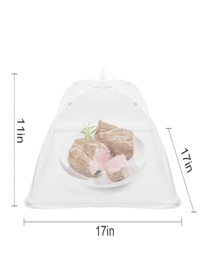 SPANLA Mesh Food Covers, 8 Pack Large and Tall Food Covers for Outside, 17"x17" Pop-Up Mesh Food Covers Tent Umbrella for Outdoors, Screen Tents, Parties Picnics, BBQs, Reusable and Collapsible - Image 2