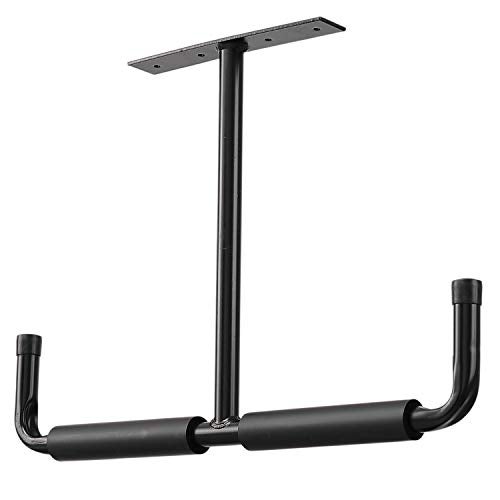 HomeRight HOME RIGHT Overhead Garage Storage Hooks, Heavy Duty Double Ceiling Rack, 16.5’’ Utility Shed Hangers, Great for Pipe, Lumber, Ladder, Fishing Rod and Ski Board(4Pcs, Black) - Image 5