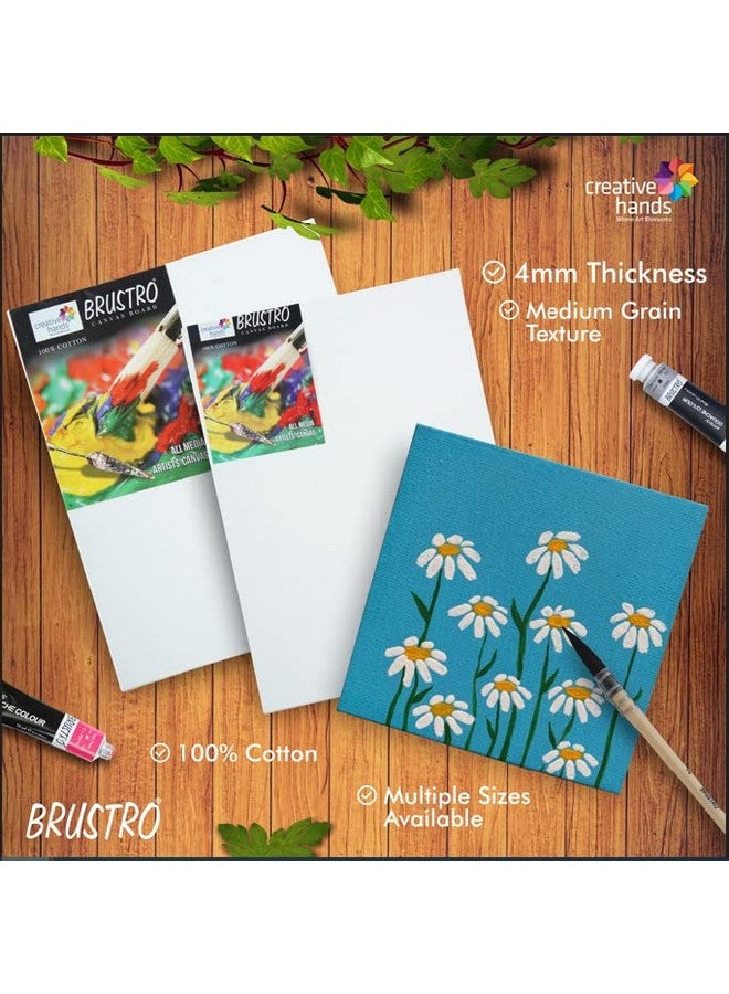 Brustro Artists (18 x 24 Inch) 100% Cotton Canvas Board, Medium Grain, 4 mm Thickness, Pack of 4, Suitable for Oil and Acrylic Paintings - Image 2