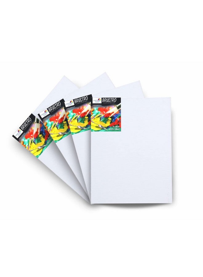 Brustro Artists (18 x 24 Inch) 100% Cotton Canvas Board, Medium Grain, 4 mm Thickness, Pack of 4, Suitable for Oil and Acrylic Paintings - Image 1