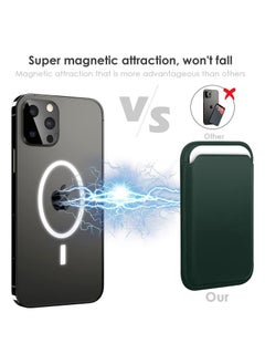 Generic Magnetic Card Holder Phone Wallet for iPhone 16/15/14/13/12 Series with Magsafe, Wallet for iPhone 16 15 14 Pro Max Plus Series, Mag Safe 3 Wallet for iPhone 13 12 Pro Max Mini Series (Green)  - Image 2