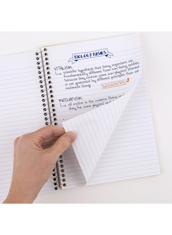 Five Star Five Star Small Spiral Notebook, 2 Subject, College Ruled Paper, 9-1/2" x 6", 100 Sheets, Amethyst Purple (840004CF1) - Image 2