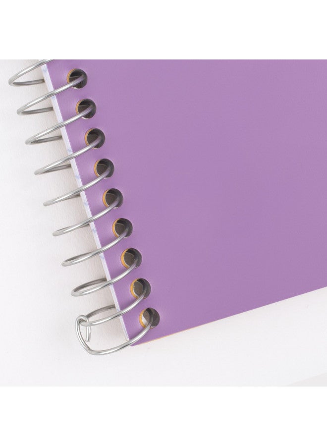 Five Star Five Star Small Spiral Notebook, 2 Subject, College Ruled Paper, 9-1/2" x 6", 100 Sheets, Amethyst Purple (840004CF1) - Image 5