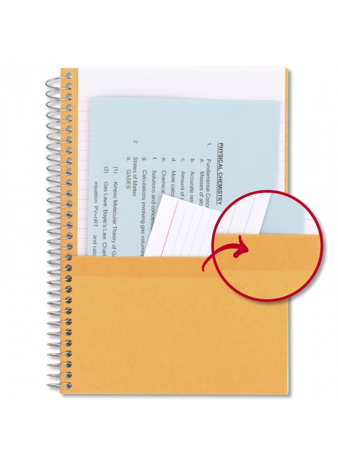 Five Star Five Star Small Spiral Notebook, 2 Subject, College Ruled Paper, 9-1/2" x 6", 100 Sheets, Amethyst Purple (840004CF1) - Image 3
