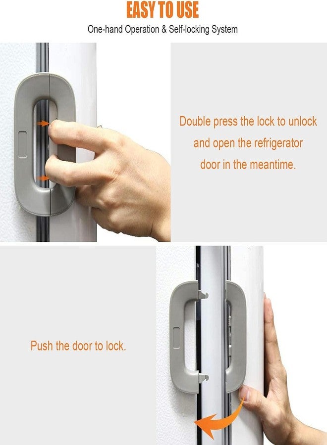 MVM Enterprise Home Refrigerator Fridge Freezer Door Lock Latch Catch Toddler Kids Child Baby Safety Lock, Children Cabinet Locks Baby Safety Child Lock, Refrigerator Lock for Home Kitchen - Image 4