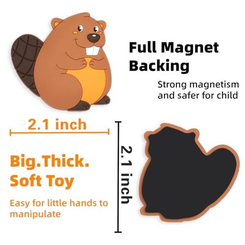 SUPINEEDO Fridge Magnet for Toddlers 13Kids Magnets for Fridge 16 Pcs Animals Magnet Box - Image 5